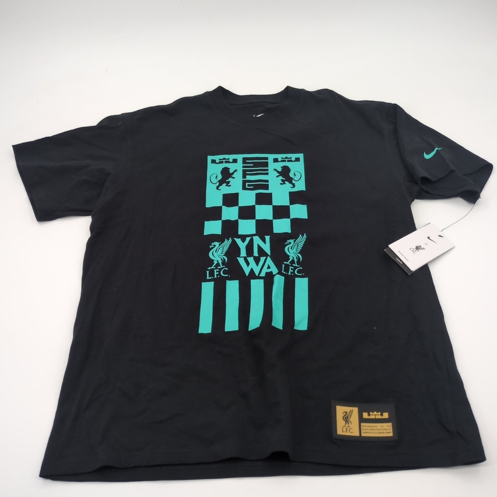 Nike Liverpool FC x LeBron James Max90 Soccer Tee Shirt Men's Size M Black NWT